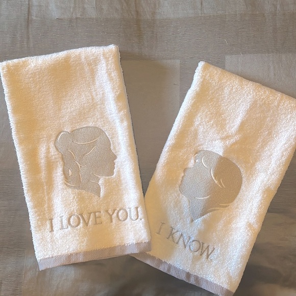 NWOT Star Wars Hand Towels by Think Geek - White + Silver - Picture 2 of 7